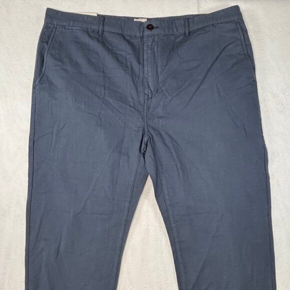 Flint and Tinder 365 Mens 42x32 Navy Blue Pants Casual Chinos Straight Leg - Picture 2 of 16